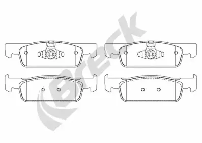 Комплект тормозных колодок, дисковый тормоз BRECK купить